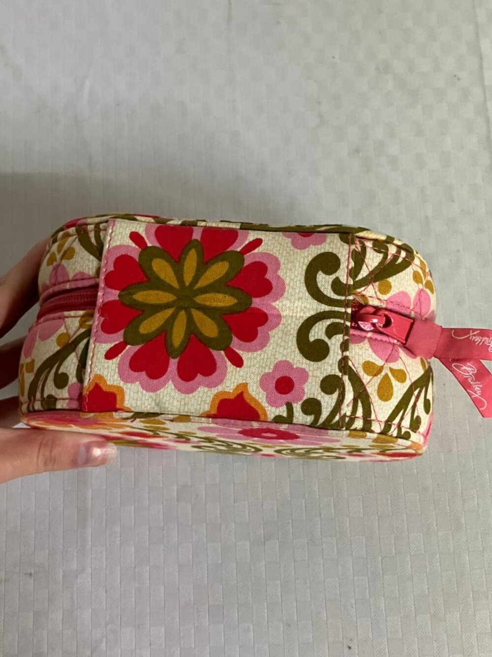 Vera Bradley Jewelry Travel Case Organizer Women's Multicolor Floral Quilted Zip - Picture 4 of 9